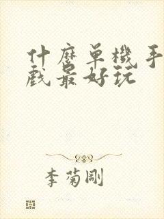 什么单机手机游戏最好玩