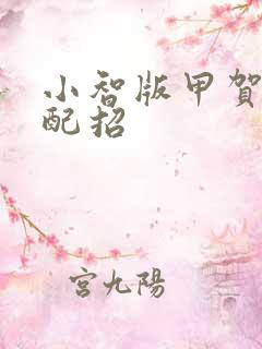 小智版甲贺忍蛙配招