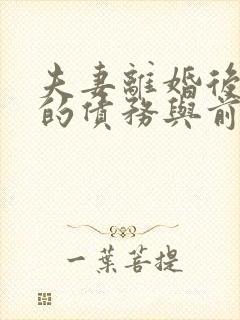 夫妻离婚后前夫的债务与前妻有关吗