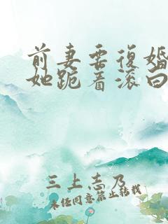 前妻要复婚我让她跪着滚白晓星免费阅读