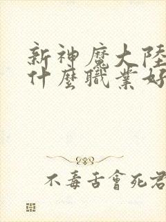 新神魔大陆手游什么职业好