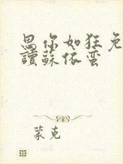 思你如狂免费阅读苏依蛮