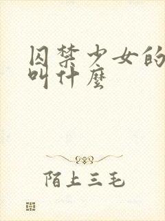 囚禁少女的游戏叫什么