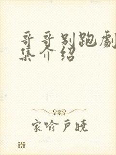 哥哥别跑剧情分集介绍