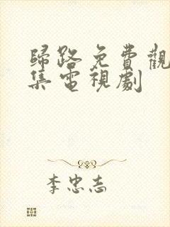 归路免费观看全集电视剧