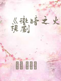 《微暗之火》电视剧