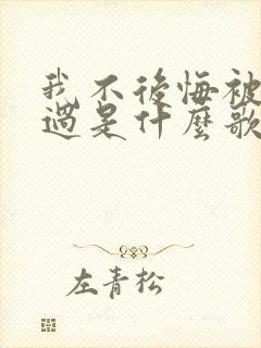 我不后悔被你爱过是什么歌的歌词