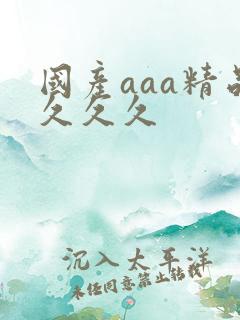 国产aaa精品久久久