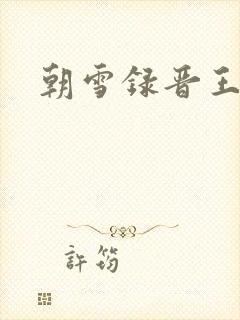 朝雪录晋王是谁