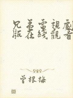 兄弟电视剧粤语版在线观看