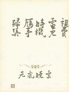 归雁时电视剧全集手机免费观看