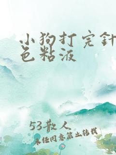 小狗打完针吐白色粘液