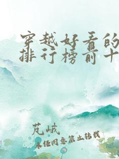 穿越好看的小说排行榜前十名有哪些