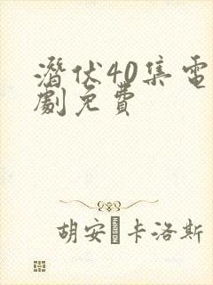 潜伏40集电视剧免费