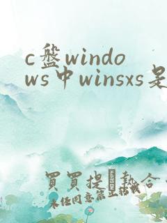 c盘windows中winsxs是什么文件夹
