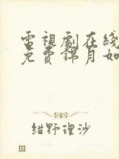 电视剧在线观看免费锦月如歌