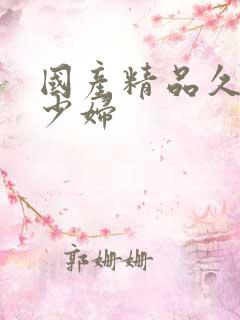 国产精品久久久少妇