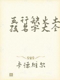 五行缺火土金男孩名字大全