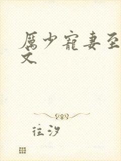 厉少宠妻至上全文