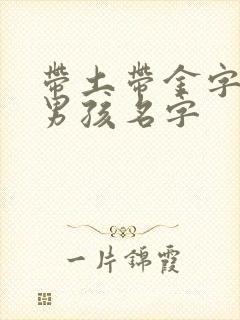 带土带金字旁的男孩名字