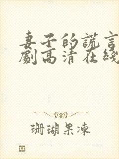 妻子的谎言电视剧高清在线观看