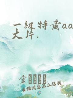 一级特黄aaa大片.