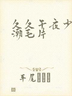 久久午夜少妇高潮毛片