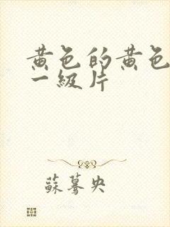 黄色的黄色录像一级片