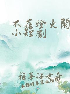 不在灯火阑珊处小短剧