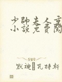 少帅夫人重生了小说免费阅读全章