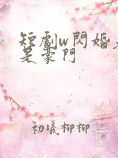 短剧w闪婚老公是豪门