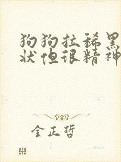 狗狗拉稀黑色糊状但很精神