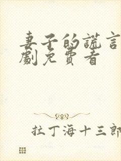 妻子的谎言电视剧免费看