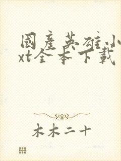 国产英雄小说txt全本下载