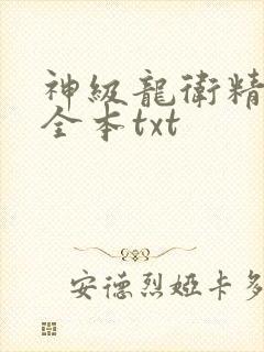 神级龙卫精校版全本txt