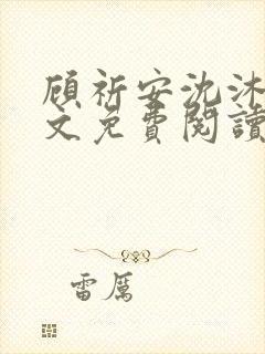 顾祈安沈沐婉全文免费阅读最新章节