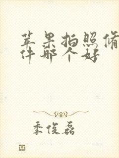 苹果拍照修图软件哪个好