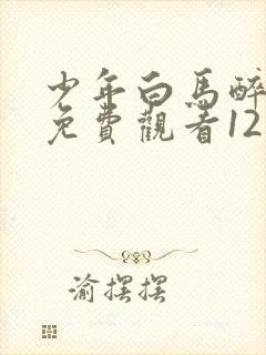 少年白马醉春风免费观看12集