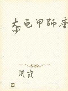 大龟甲师唐家三少