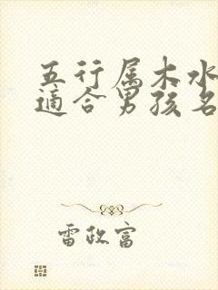 五行属木水的字适合男孩名