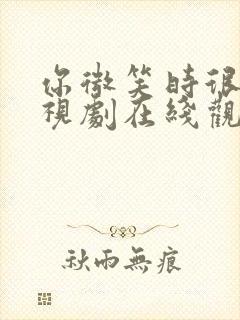 你微笑时很美电视剧在线观看