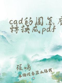 cad的图怎么转换成pdf