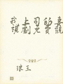 我上司的妻子电视剧免费观看