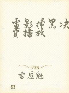 电影扫黑决战免费播放