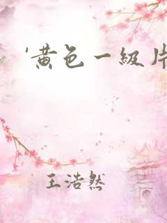'黄色一级片