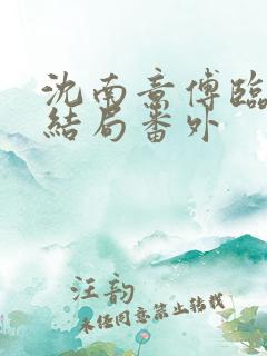 沈南意傅临洲大结局番外