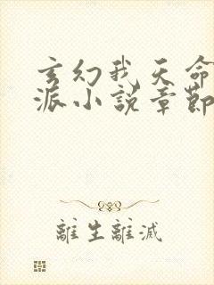 玄幻我天命大反派小说章节目录