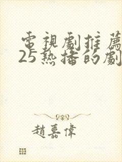 电视剧推荐2025热播的剧免费观看