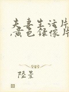 夫妻生活片一级,黄色录像片一级