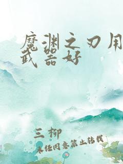 魔渊之刃用什么武器好